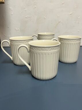 Vintage Mikasa Italian Countryside Coffee Mug 4 Porcelain Piece Set Label